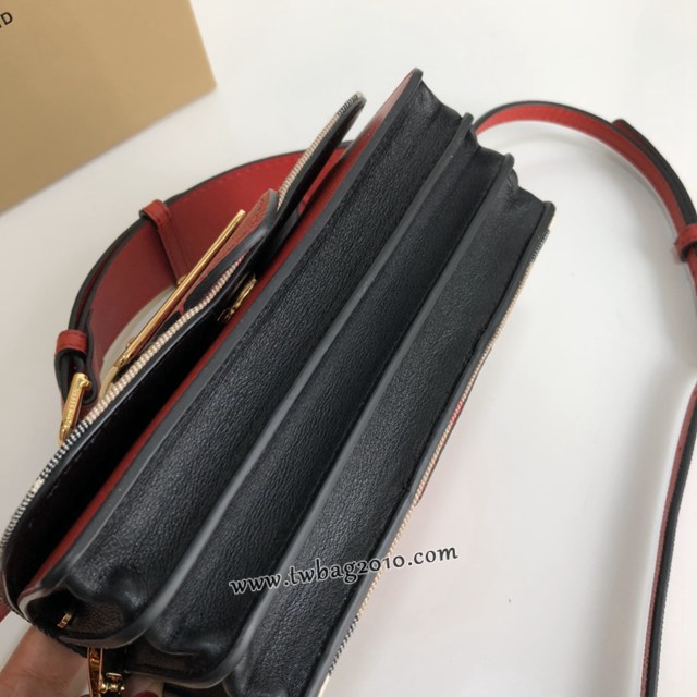 Burberry專門店新款搭扣包 巴寶莉精紡House格紋單肩斜挎女包 yxb1206